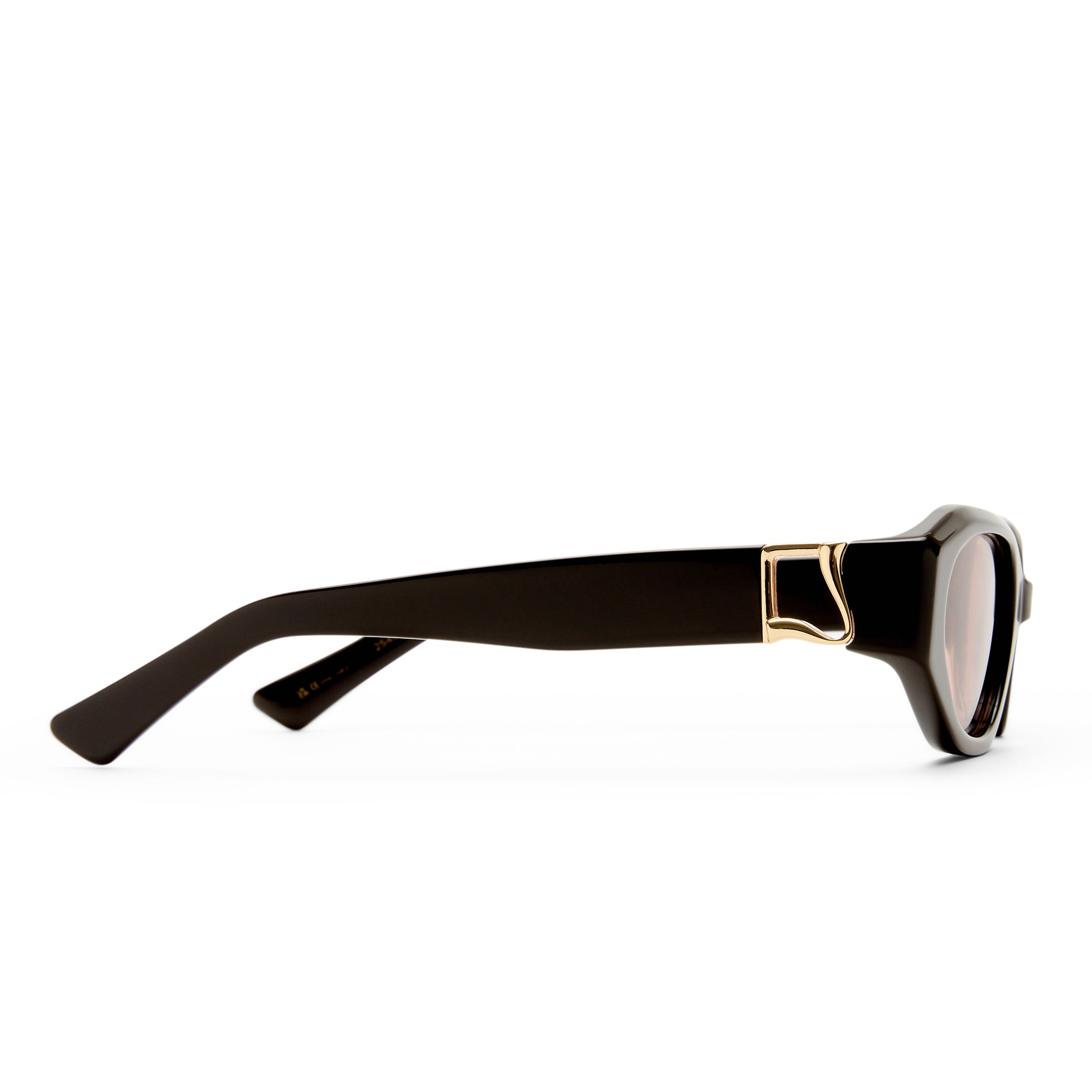 Luv Lou The Freddie Dark Chocolate Female Oval Sunglasses | Eyewear Index