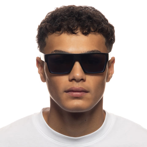 Solarized Action D-Frame Black Blue Male D-Frame Sunglasses | Eyewear Index