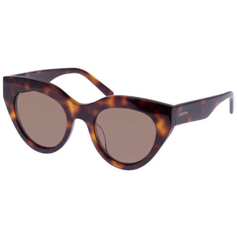 Oroton Dallas Polarised Signature Tort Female Cat-Eye Sunglasses | Eyewear Index