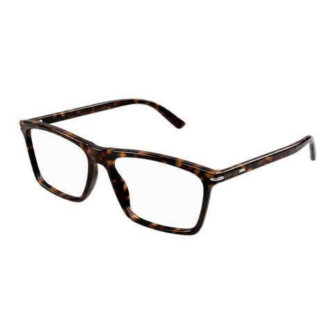 Gucci Gg1445o Havana Male Rectangle Optical Frames | Eyewear Index