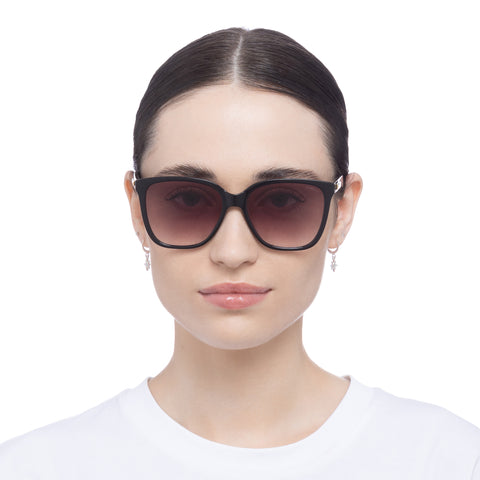 Fiorelli Kay Black Female Square Sunglasses | Eyewear Index