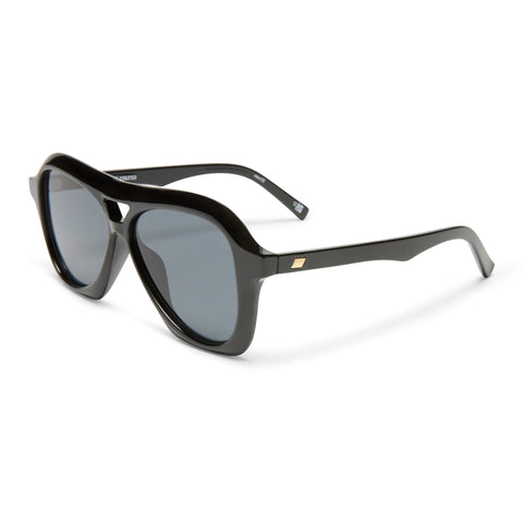 Le Specs Drizzle Black Uni-Sex Aviator Sunglasses | Eyewear Index