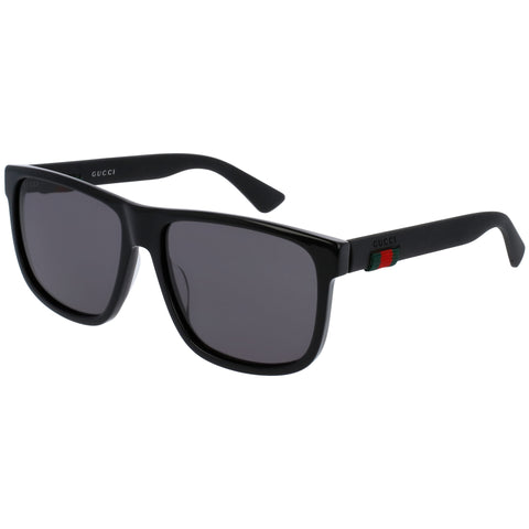 Gucci Gg0010s Black-Black Male D-Frame Sunglasses | Eyewear Index