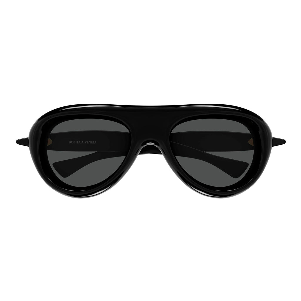Bottega Veneta Bv1483s Black Uni-Sex Round Sunglasses | Eyewear Index