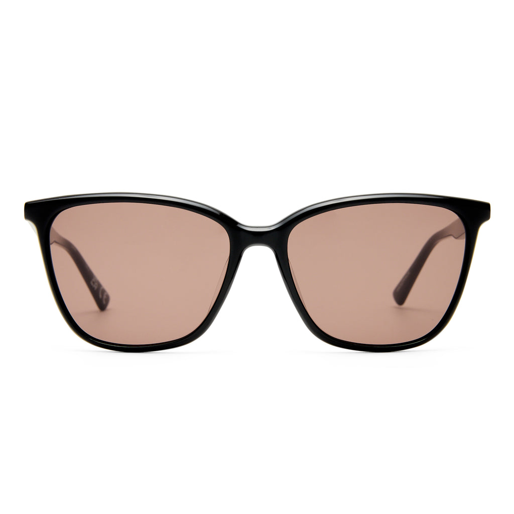 Le Specs Luminance 55 Black Female Cat-Eye Sunglasses | Eyewear Index