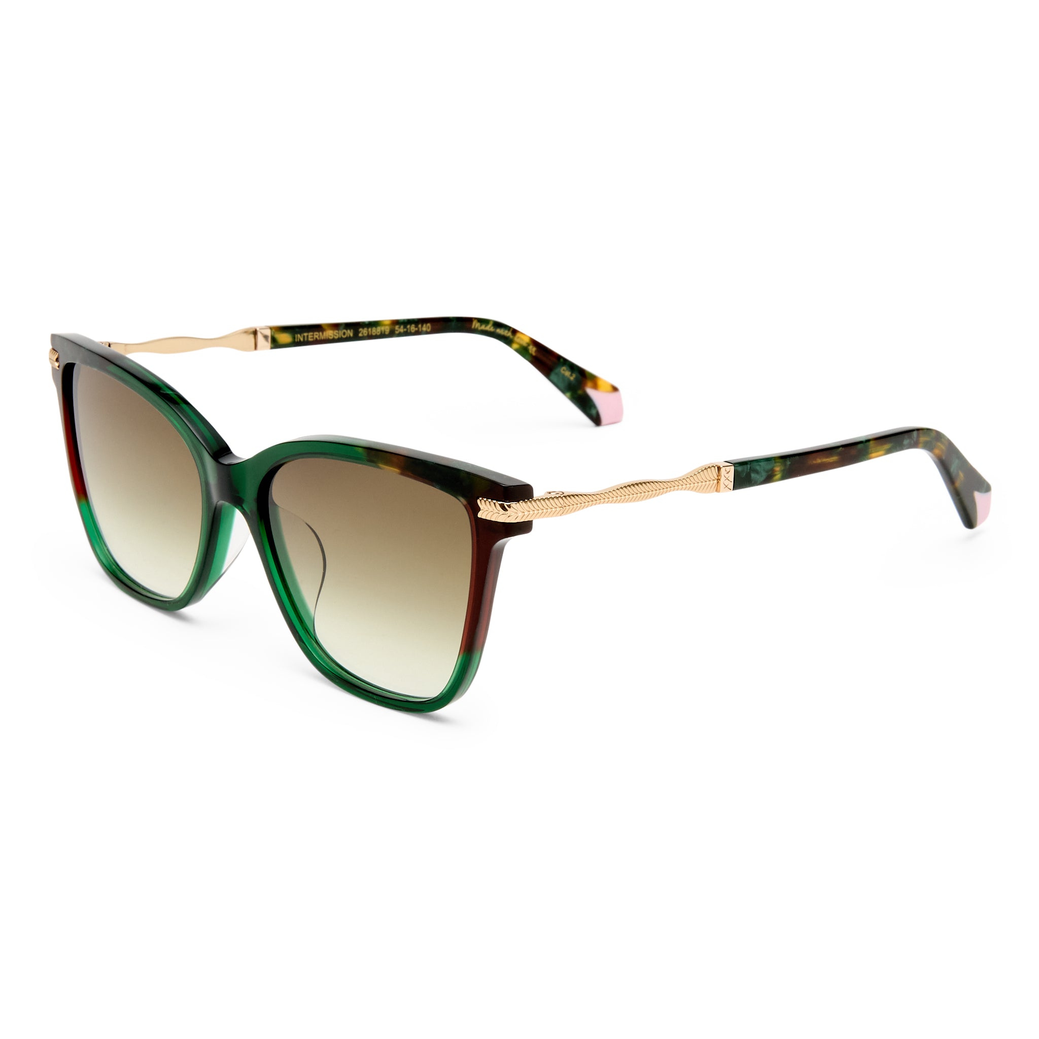 Camilla Intermission Emerald Female Cat-Eye Sunglasses | Eyewear Index