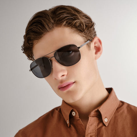 Cancer Council Enmore Kingsize Gunmetal Male Aviator Sunglasses | Eyewear Index