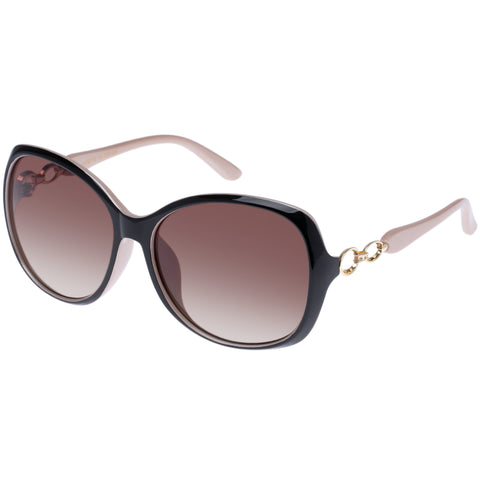 Fiorelli Juliette V2 Black Malt Female Wrap Sunglasses | Eyewear Index