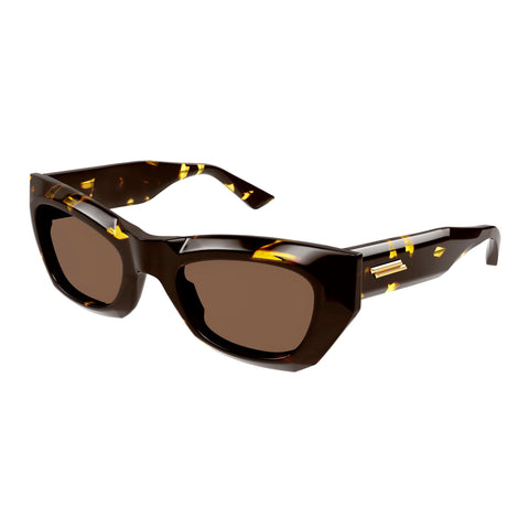 Bottega Veneta Bv1251s Havana Female Cat-Eye Sunglasses | Eyewear Index