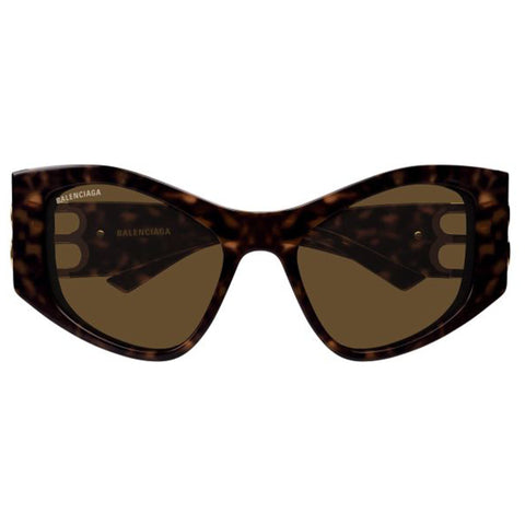 Balenciaga Bb0287s Havana Female Cat-Eye Sunglasses | Eyewear Index