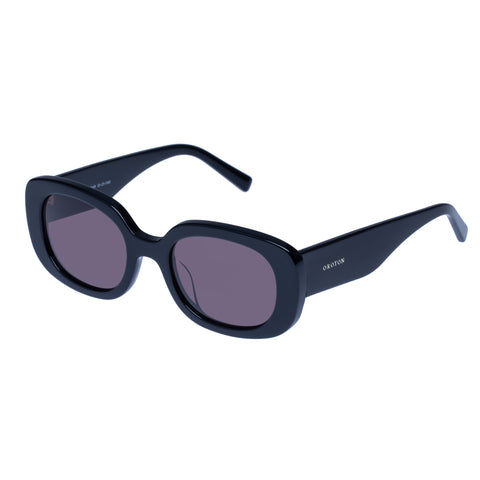 Oroton Haylen Black Female Oval Sunglasses | Eyewear Index