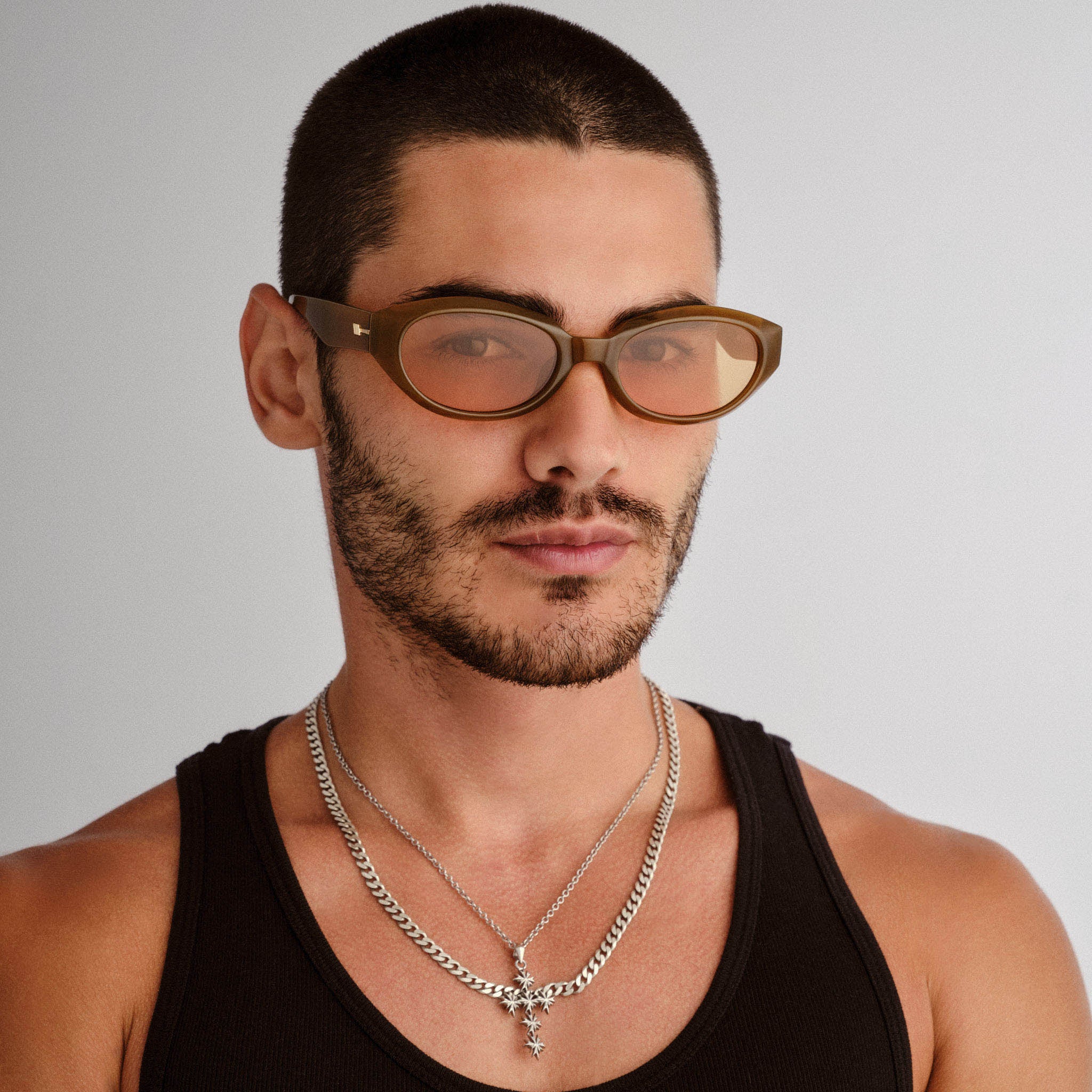 Le Specs Le Bijou Toffee Uni-Sex Oval Sunglasses | Eyewear Index