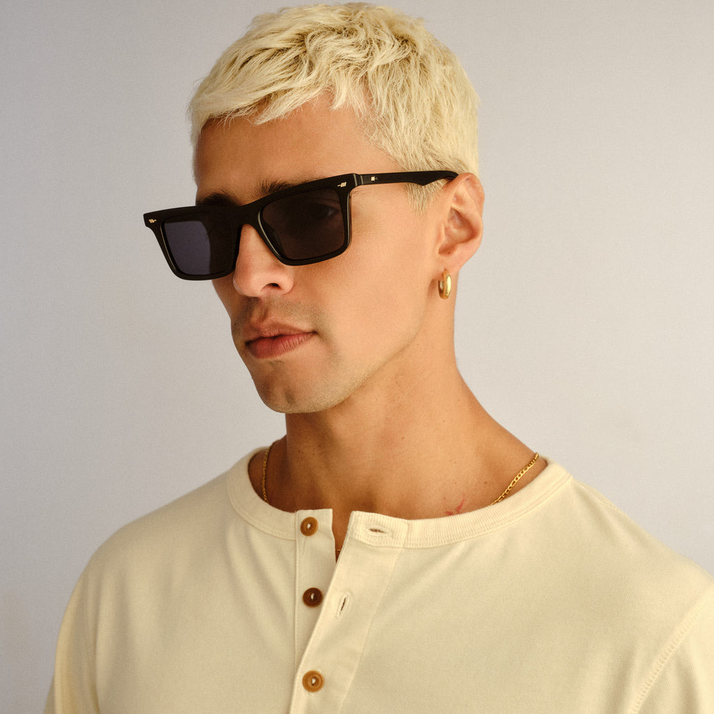 Le Specs Broski Black Male D-Frame Sunglasses | Eyewear Index