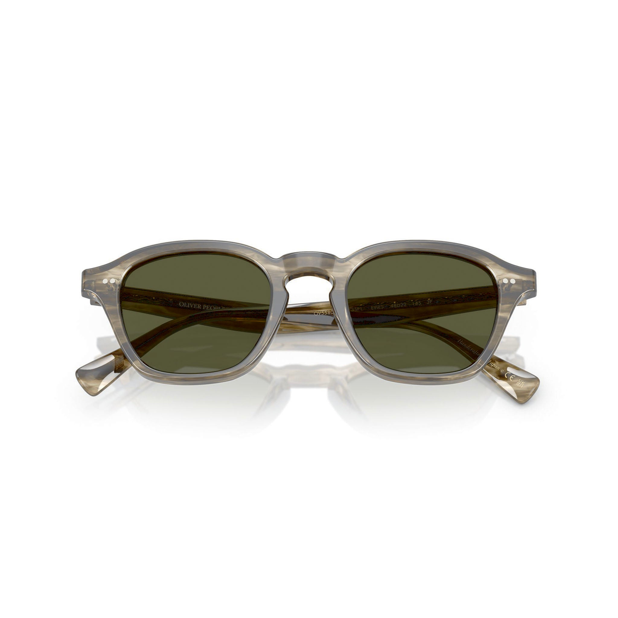 Oliver Peoples 5580su 1735p1 Eyles Soft Olive Bark Uni-Sex Square Sunglasses | Eyewear Index