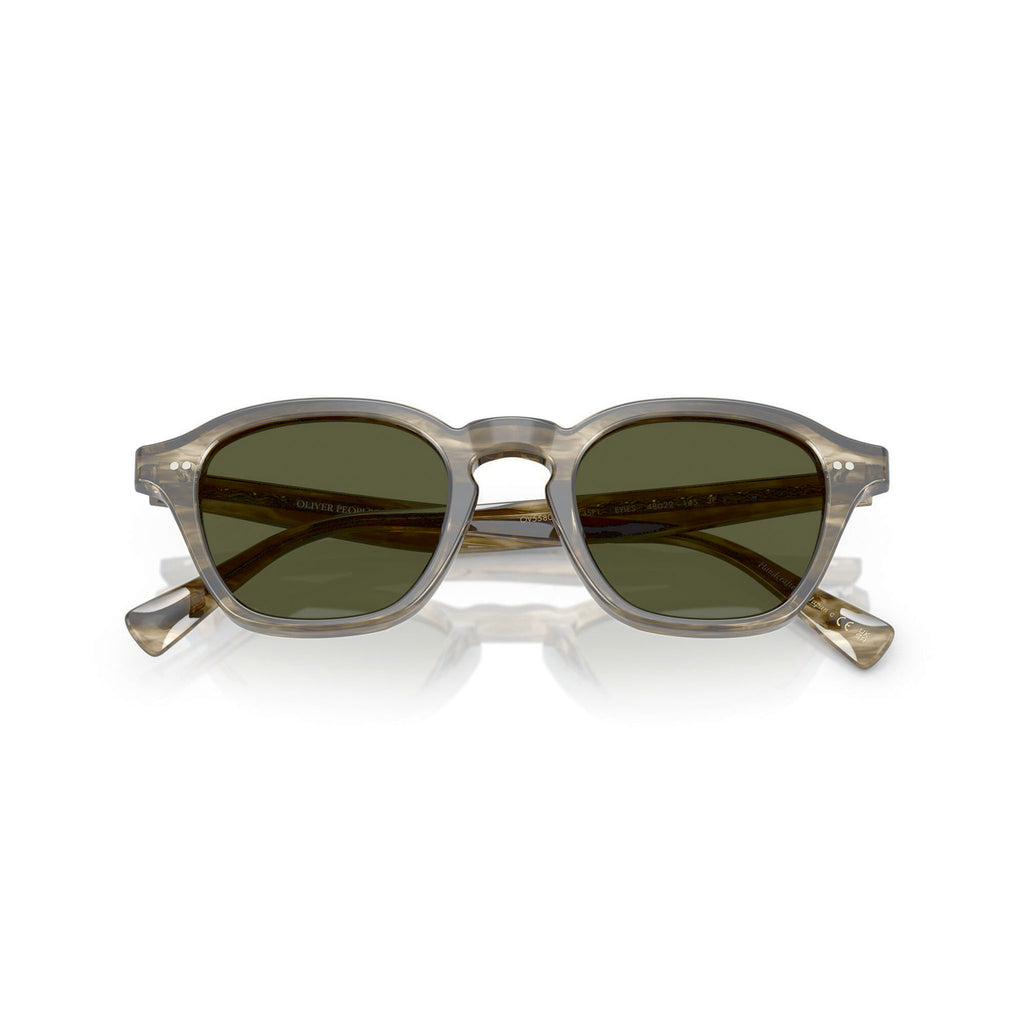 Oliver Peoples 5580su 1735p1 Eyles Soft Olive Bark Uni-Sex Square Sunglasses | Eyewear Index