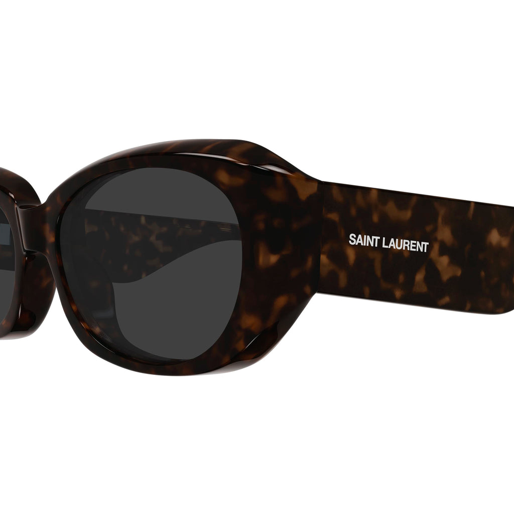 Saint Laurent Sl868f Havana Female Round Sunglasses | Eyewear Index