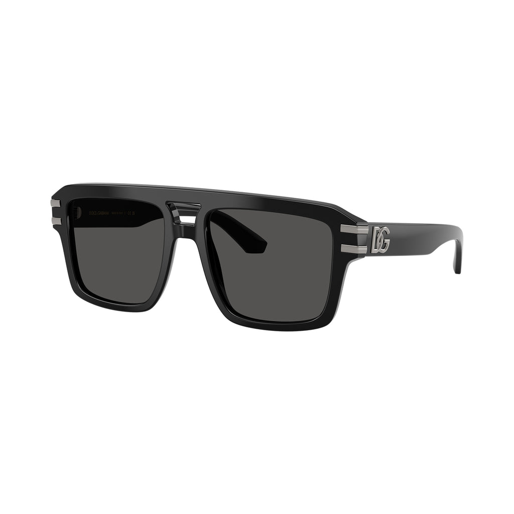 Dolce Gabbana Dg4562 50187 54 Black Uni-Sex Aviator Sunglasses | Eyewear Index