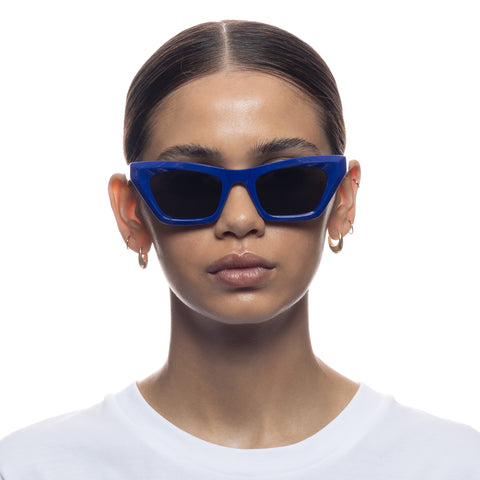 Aire Capricornus Electric Blue Female Cat-Eye Sunglasses | Eyewear Index