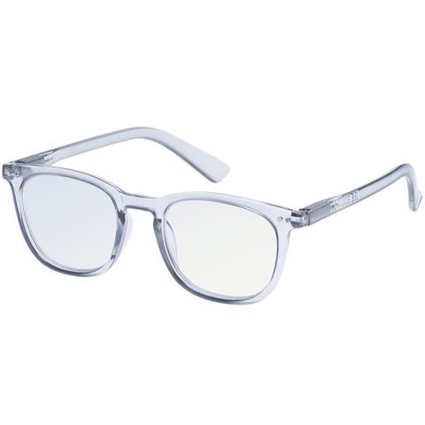 The Book Club The Whirl Pewter Uni-Sex Square Readers | Eyewear Index