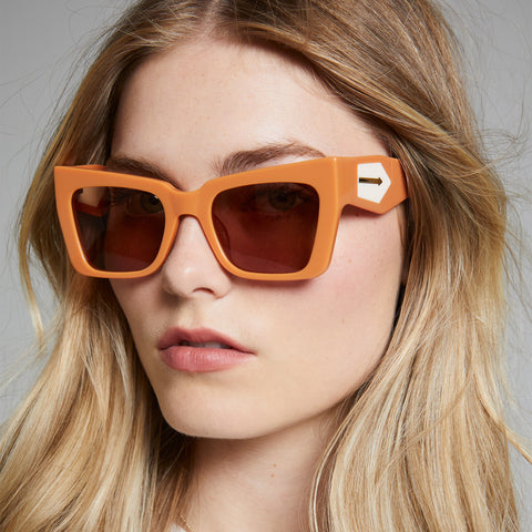 Karen Walker Immortalised Italian Clay Female Cat-Eye Sunglasses | Eyewear Index