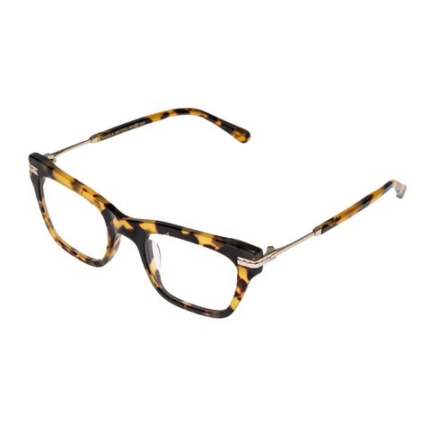 Karen Walker Nikola Crazy Tort Uni-Sex D-Frame Optical Frames | Eyewear Index