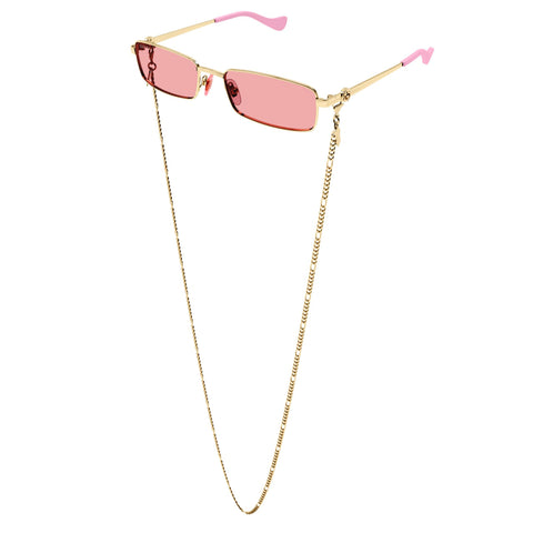 Gucci Gg1600s Gold Female Rectangle Sunglasses | Eyewear Index