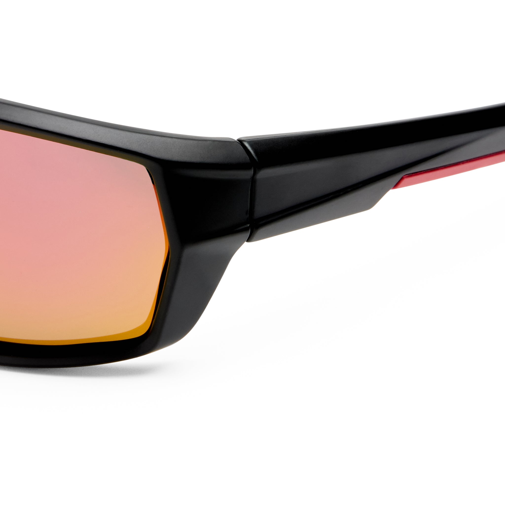 Cancer Council Cronulla Matte Black Red Male Wrap Sunglasses | Eyewear Index