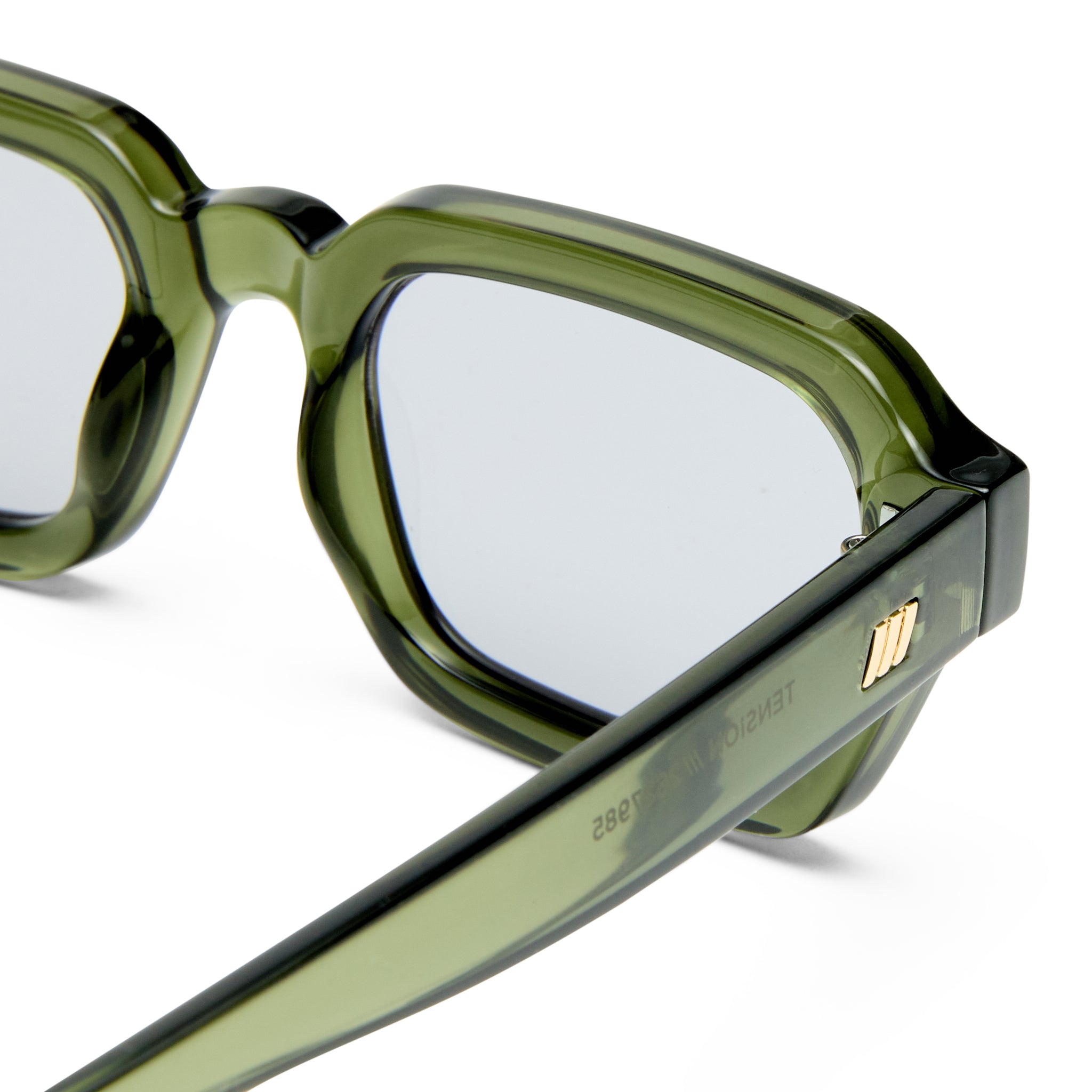 Le Specs Tension + Khaki Uni-Sex Rectangle Sunglasses | Eyewear Index