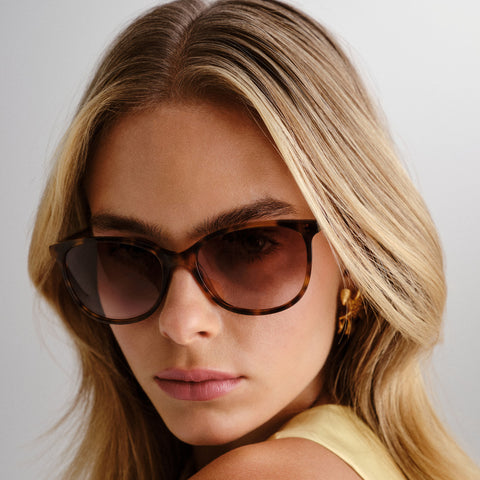 Oroton Lillian 55 Signature Tort Female D-Frame Sunglasses | Eyewear Index