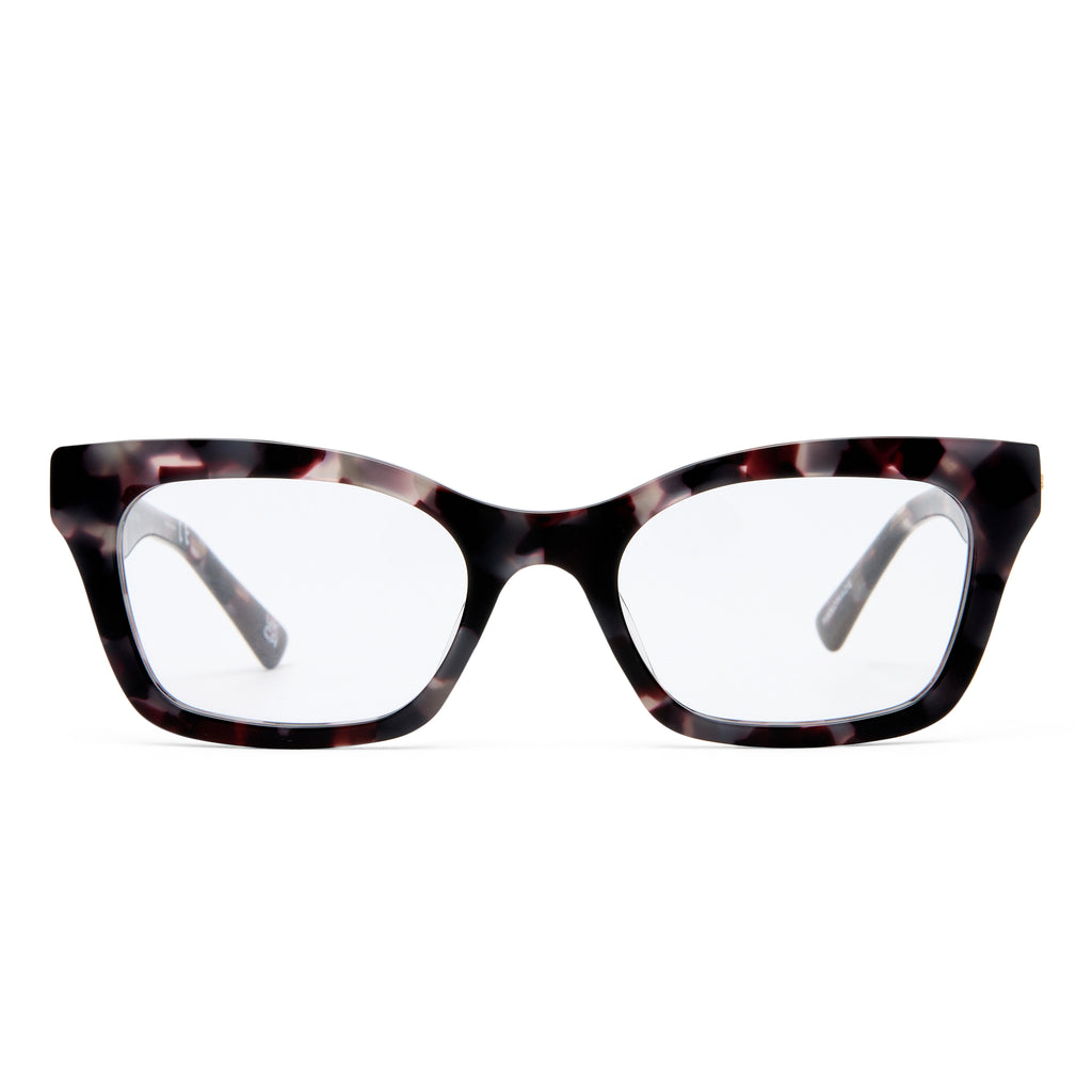 Le Specs Hot Press Midnight Orchid Tort Uni-Sex Cat-Eye Optical Frames | Eyewear Index