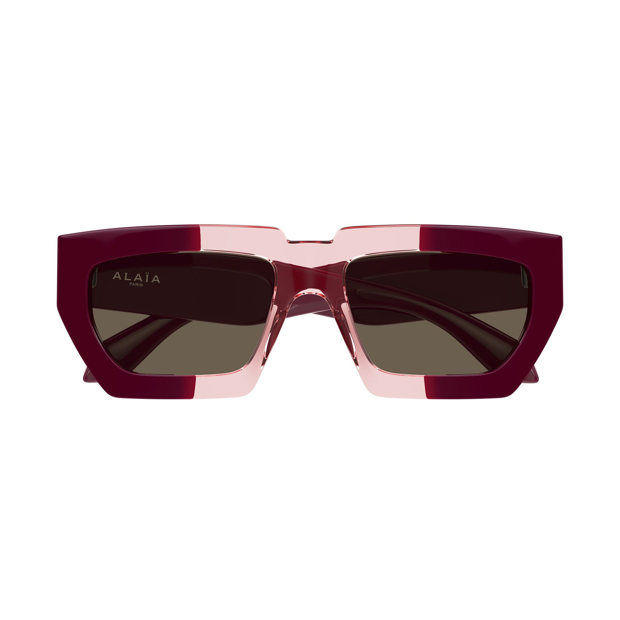 Alaia Aa0102s Burgundy Female Rectangle Sunglasses | Eyewear Index