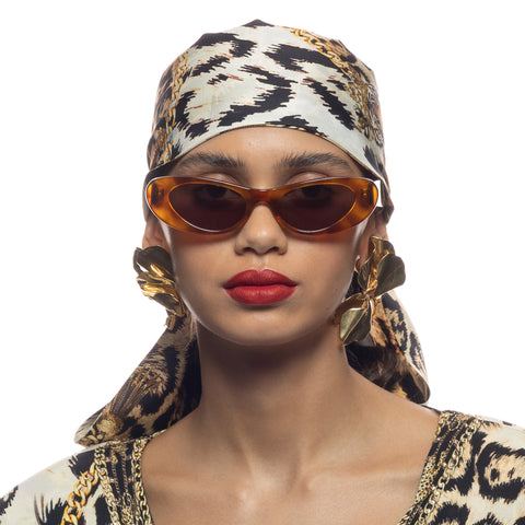 Camilla Female Champagne & Caviar Tort Cat-eye Sunglasses