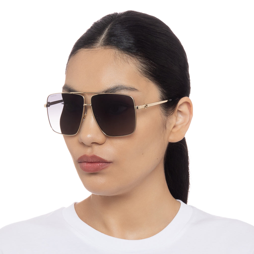 Women Shiny Transparent Grey Logo Stud Aviator Sunglasses  Stella  McCartney AU