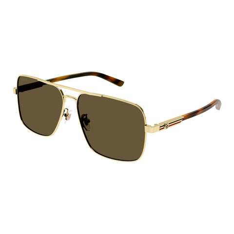 Gucci Male Gg1289s Gold Rectangle Sunglasses