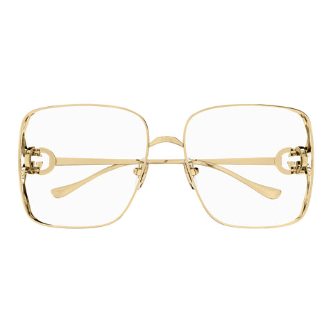 Gucci Female Gg1321o Gold Rectangle Optical Frames