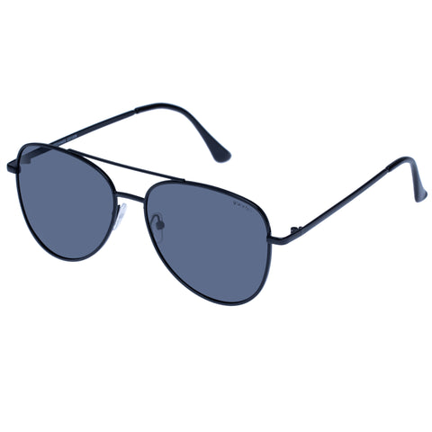 Glarefoil Uni-sex Catchings Black Aviator Sunglasses