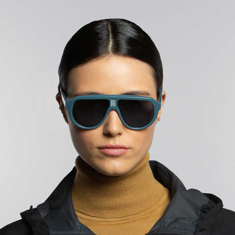 Indescratchables Uni-sex Flow Blue Round Sunglasses