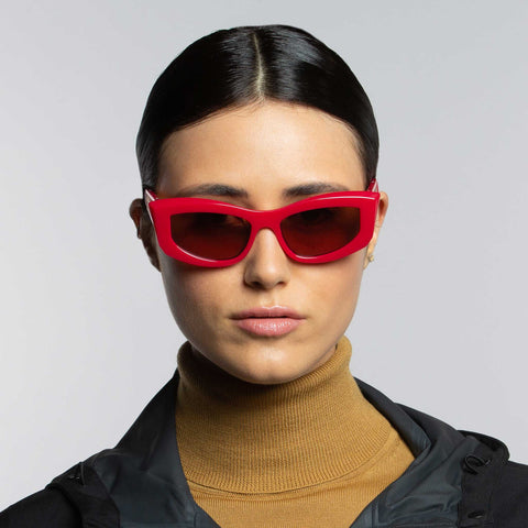 Indescratchables Uni-sex Flow Red Cat-eye Sunglasses