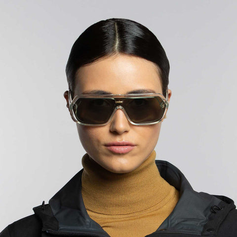 Indescratchables Uni-sex Flow Clear Rectangle Sunglasses