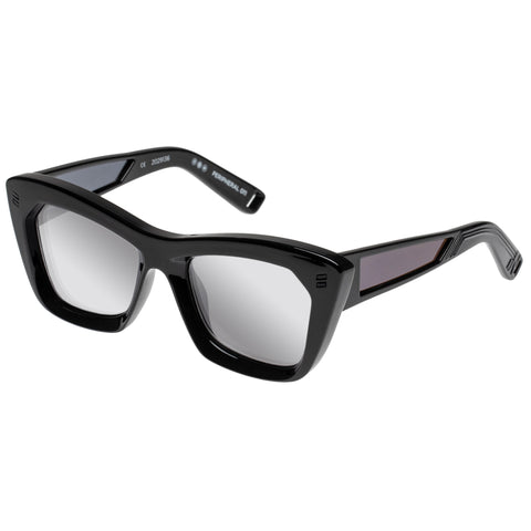 Indescratchables Uni-sex Peripheral Black Cat-eye Sunglasses