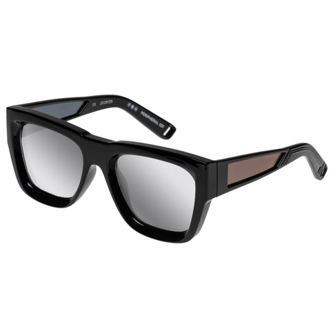 Indescratchables Uni-sex Peripheral Black Modern Rectangle Sunglasses