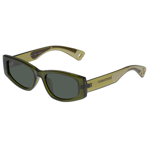 Indescratchables Uni-sex Loop Khaki Rectangle Sunglasses