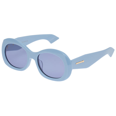 Karen Walker Uni-sex Parlour Blue Oval Sunglasses