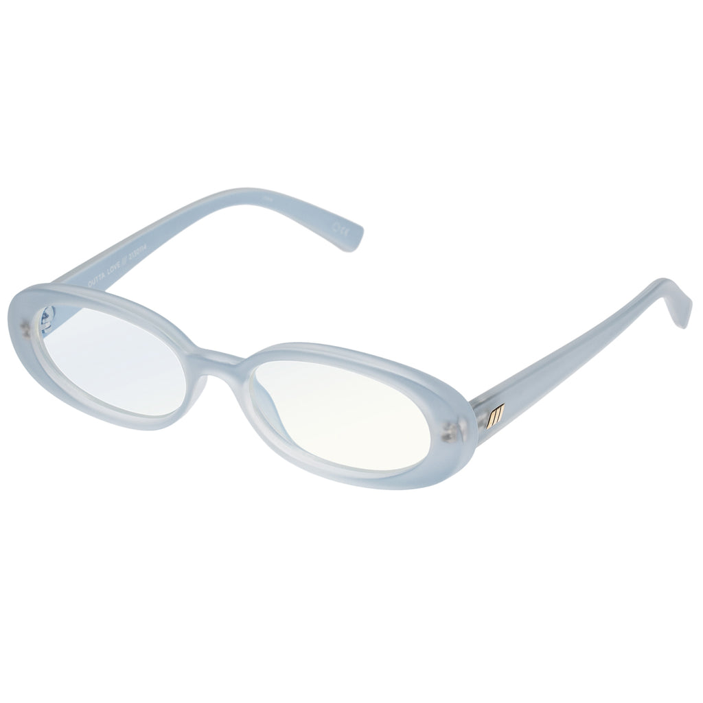 Le Specs Women's Outta Love Blue Oval Blue Light Glasses