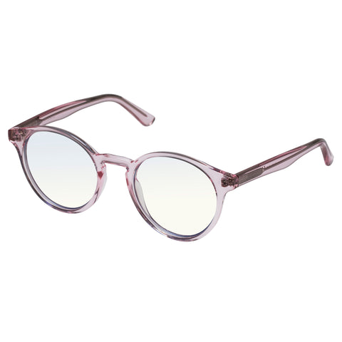 Le Specs Female Whirlwind Pink Round Blue Light