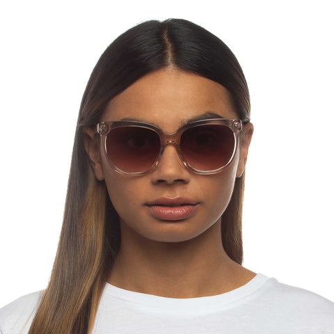 Le Specs Female Oh Snap Nude Square Sunglasses