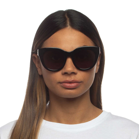 Le Specs Female Airy Canary Ii Black Cat-eye Sunglasses