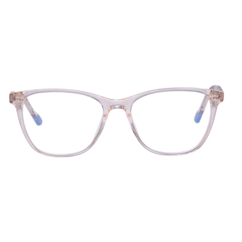Le Specs Female Midsummer Night Beige Modern Rectangle Optical Frames