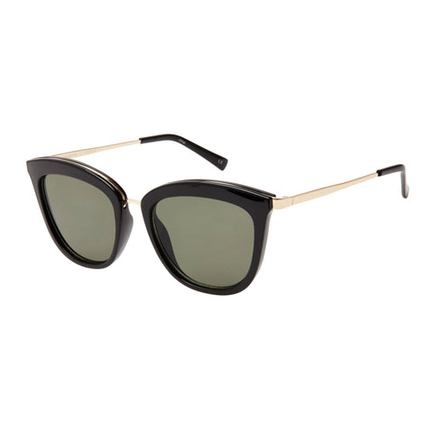 Le Specs Female Caliente Black Cat-eye Sunglasses