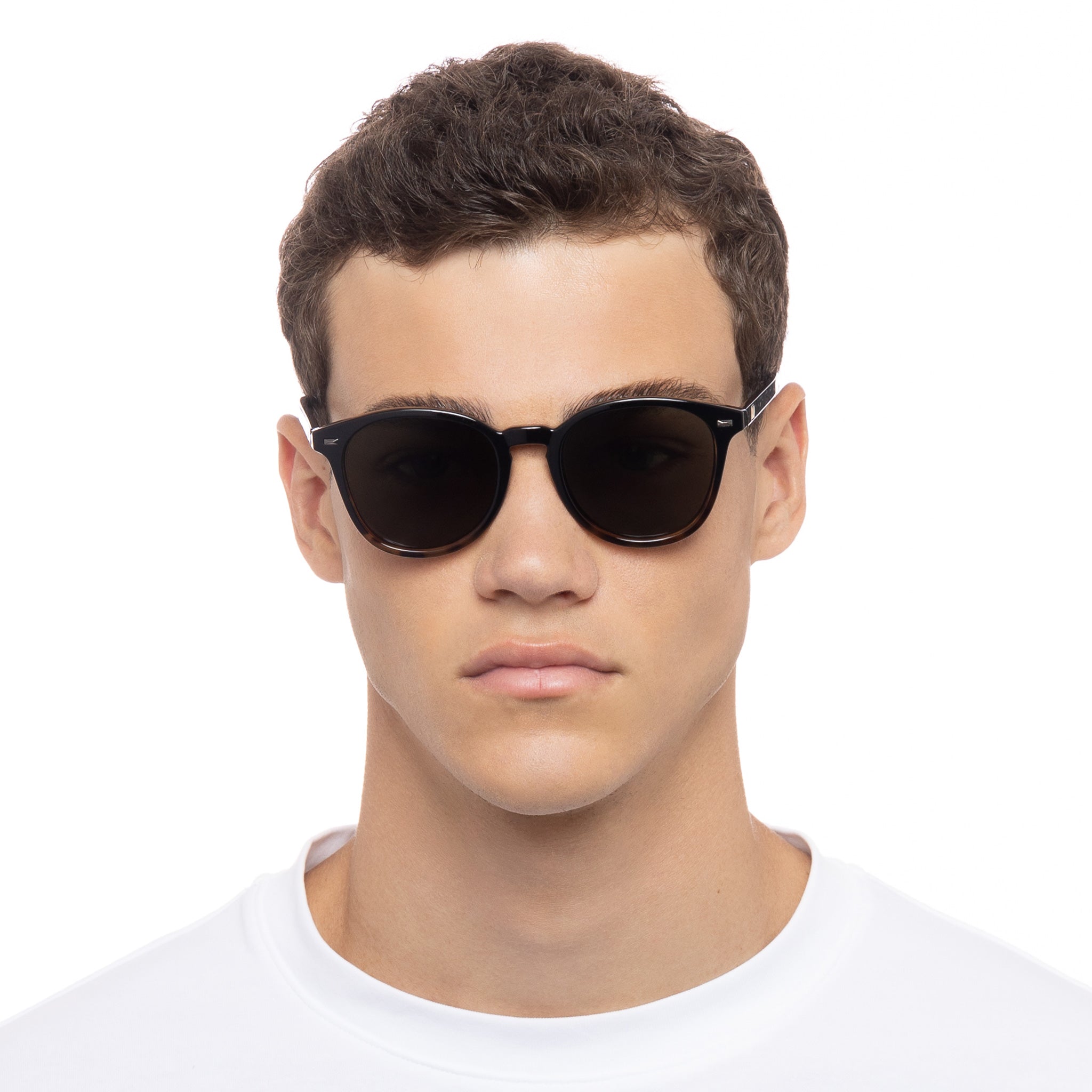 Le Specs Uni Sex Bandwagon Tort Round Sunglasses Eyewear Index 2471
